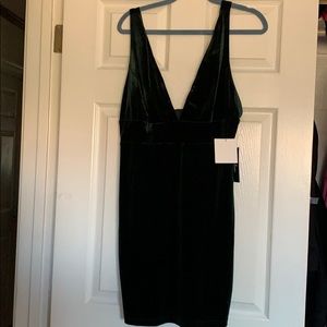 Mini velvet dress perfect for a holiday party